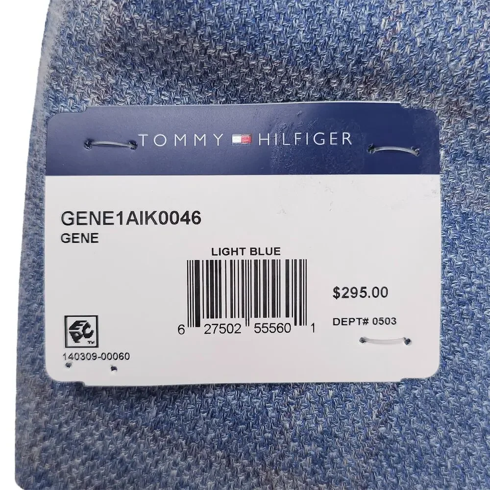 Tommy Hilfiger Mens Modern Fit Sport Coat 48R Light Blue Plaid Basketweave NWT